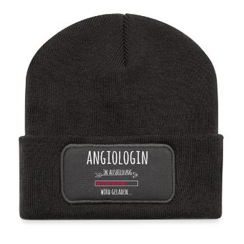 Angiologin Ausbildung Medizinstudium Ärztin - Recycelte Patch Beanie - Dunkelgrau - Vorne