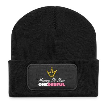 T-shirt Mommy Of Miss OneDerful Crown - Beanie recyclé à patch - noir - Devant