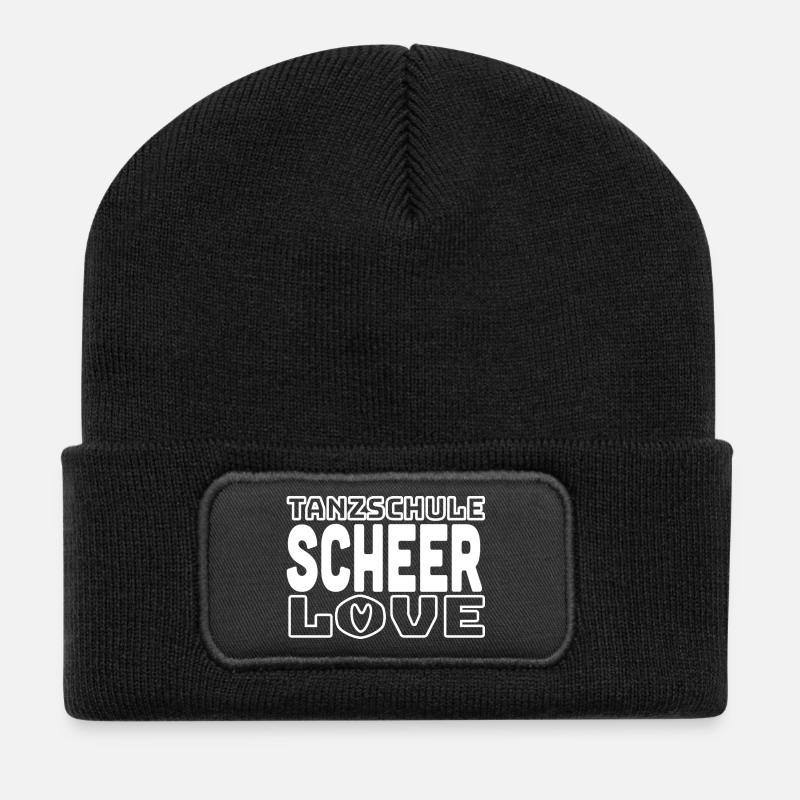 SCHEER Love 2026 - white - Recycelte Patch Beanie - Schwarz