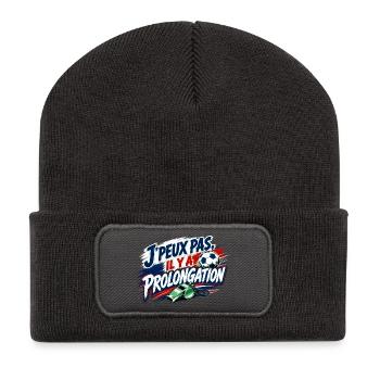 J'peux pas prolongation - Beanie recyclé à patch - charbon - Devant