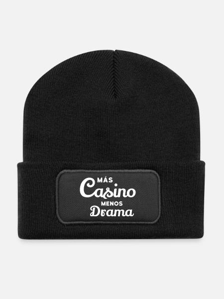 Mas Casino - Menos Drama - Cuban Salsa  - Recycelte Patch Beanie - Schwarz