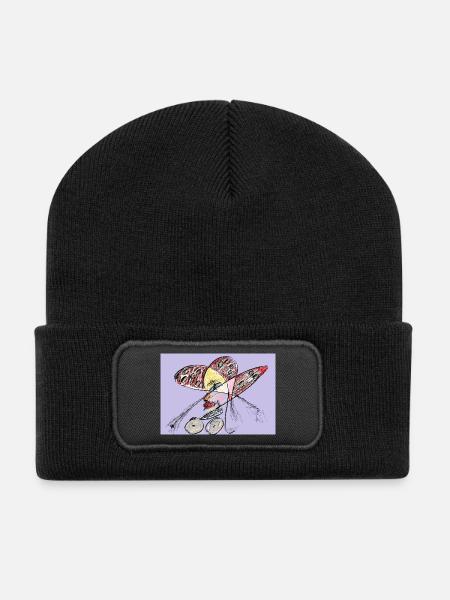 Le citoyen de la haute couture - Beanie recyclé à patch - noir