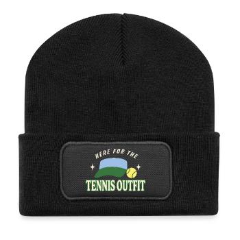 Tenniscore Tennis Club No Membership, Only - Recycled Patch Beanie - black - Front