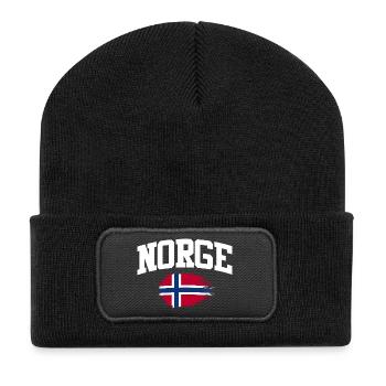 Norway Vacation Norge Fjords Travel Scandinavian - Recycelte Patch Beanie - Schwarz - Vorne