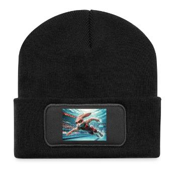 Rabbit Swim Champion - Recycled Patch Beanie - black - Front