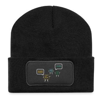 Chemielehrer Chemie Chemiker - Recycelte Patch Beanie - Schwarz - Vorne