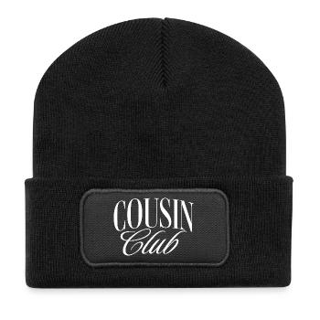 Cousin Club - Recycelte Patch Beanie - Schwarz - Vorne