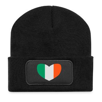 love irland - Recycelte Patch Beanie - Schwarz - Vorne