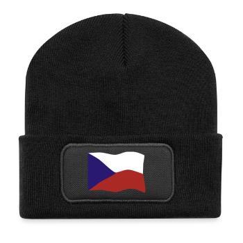 Czech Republic flag - Recycled Patch Beanie - black - Front