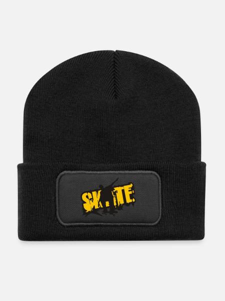 Skate - Recycled Patch Beanie - black