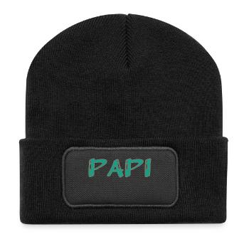 BONNE FÊTE PAPA. PAPA. FÊTE DES PÈRES. PÈRE - Beanie recyclé à patch - noir - Devant