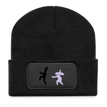 Running Groom - Beanie recyclé à patch - noir - Devant