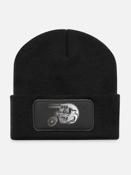 DDR Motorrad EMW R35 Logo - Recycelte Patch Beanie - Schwarz