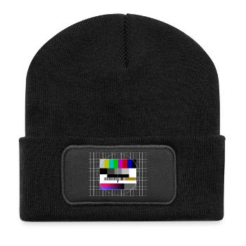 Testbild - Recycelte Patch Beanie - Schwarz - Vorne