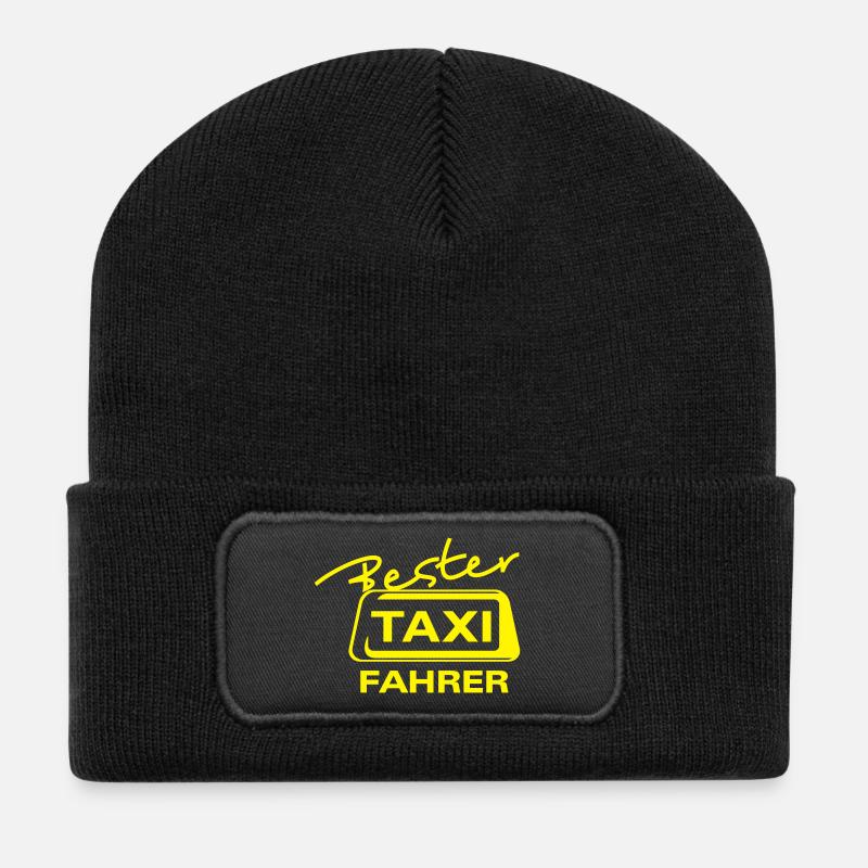 Bester Taxi Fahrer 2 - Recycelte Patch Beanie - Schwarz