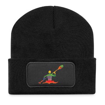 Saint-Kanut - Beanie recyclé à patch - noir - Devant