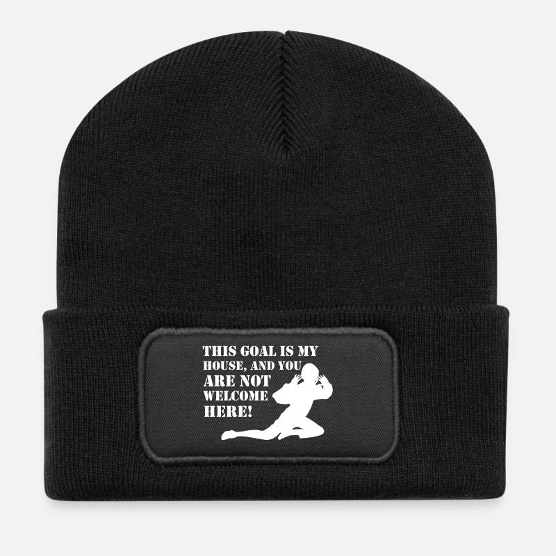 Floorball - Recycelte Patch Beanie - Schwarz
