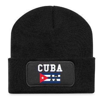2017 Cuba T-shirt cadeau Cuba Cuba La Havane - Beanie recyclé à patch - noir - Devant