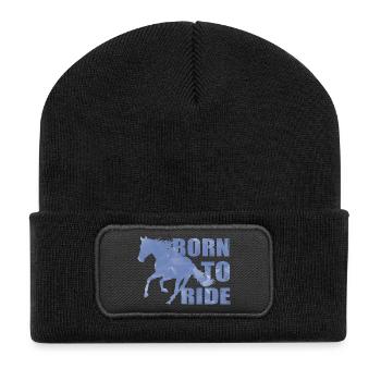 Born To Ride Born To Riding Horse Rider - Recycled Patch Beanie - black - Front