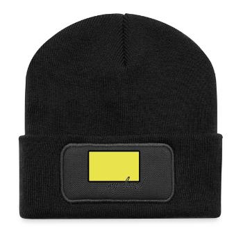 village mon amour - Beanie recyclé à patch - noir - Devant