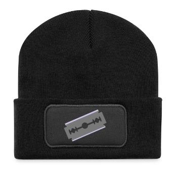 section de coupe Lame de rasoir coupe 2c - Beanie recyclé à patch - noir - Devant