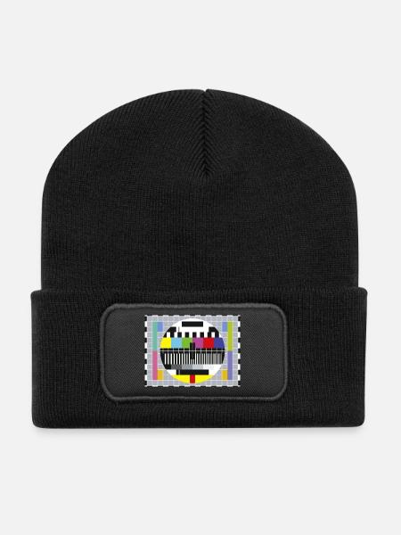 Test-Bild - Recycelte Patch Beanie - Schwarz