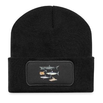 Sharks - Sharks - Requins - Recycled Patch Beanie - black - Front