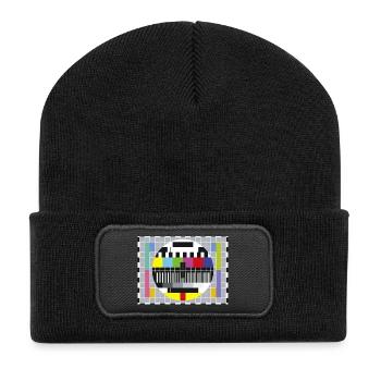 télévision - Beanie recyclé à patch - noir - Devant