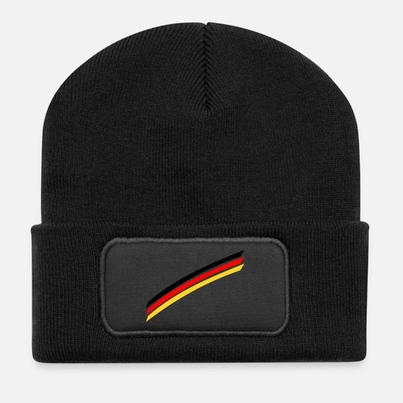 Germany flag - Recycled Patch Beanie - black