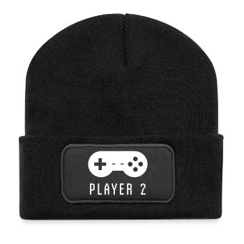 Gamer Player 2 - Recycled Patch Beanie - black - Front