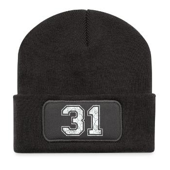 31 in white in the used look - Recycled Patch Beanie - dark grey - Front