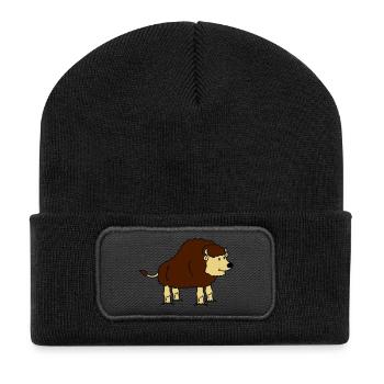 bison - Recycled Patch Beanie - black - Front