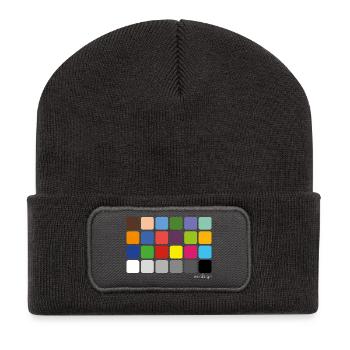 ColorChecker - Beanie recyclé à patch - charbon - Devant