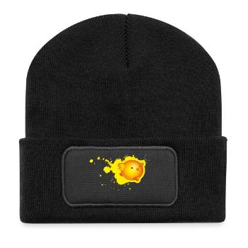 dripping poussin - Beanie recyclé à patch - noir - Devant