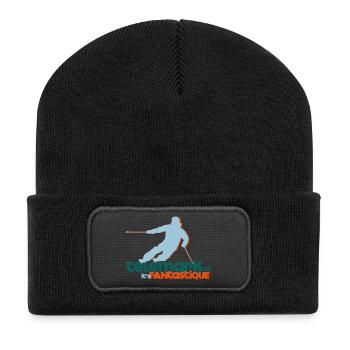 Telemark ist fantastisch - Recycelte Patch Beanie - Schwarz - Vorne