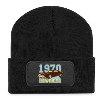 Lowrider von 1970 - Recycelte Patch Beanie - Schwarz - Vorne