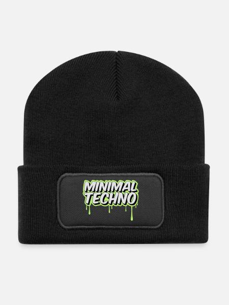 MINIMAL TECHNO - Recycled Patch Beanie - black