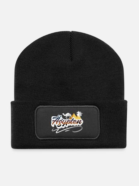 Ägypten - Recycelte Patch Beanie - Schwarz