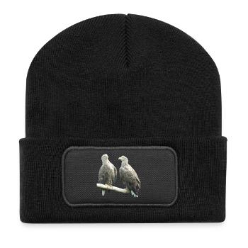 Pygargue à queue blanche - Beanie recyclé à patch - noir - Devant