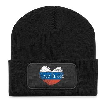 J'aime la russie - Beanie recyclé à patch - noir - Devant