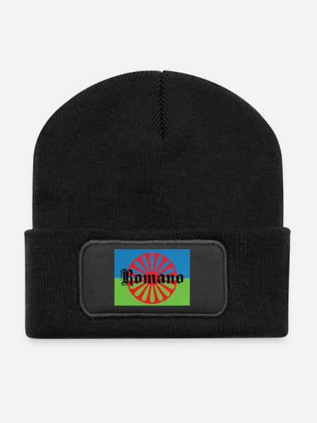 Lennyromanoflag - Beanie recyclé à patch - noir