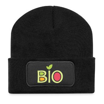 Bio Team Company Club Friends Fruits Food Vegan - Recycled Patch Beanie - black - Front