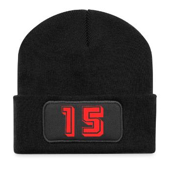 15 ANS. 15e ANNIVERSAIRE. ANNIVERSAIRE 15 ANS. 15 - Beanie recyclé à patch - noir - Devant
