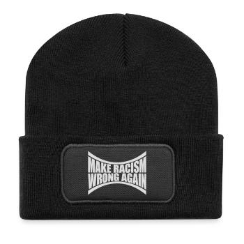 Rendre le racisme répréhensible - Beanie recyclé à patch - noir - Devant