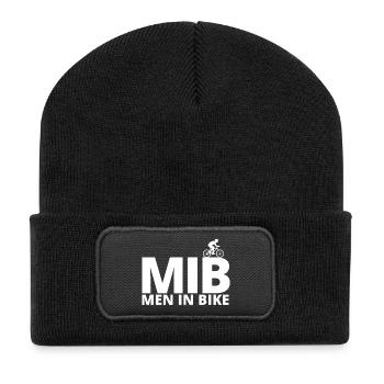 Radfahren, Radfahrer, Fahrradfan - Recycelte Patch Beanie - Schwarz - Vorne