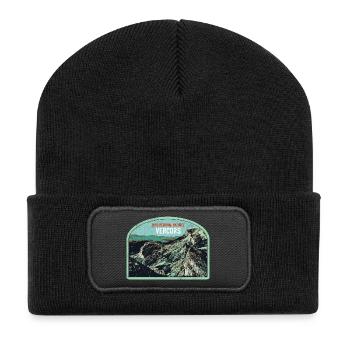 Originalabbildung Regionalpark Vercors - Recycelte Patch Beanie - Schwarz - Vorne