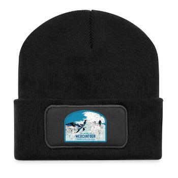 Originalabbildung Wandern Mercantour Park - Recycelte Patch Beanie - Schwarz - Vorne