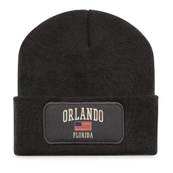 Orlando Florida Vintage Flag Design - Recycled Patch Beanie - dark grey - Front