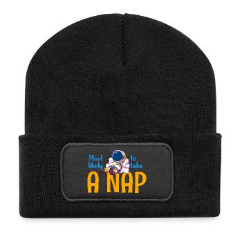 Most Likely to Take a Nap - Recycled Patch Beanie - black - Front