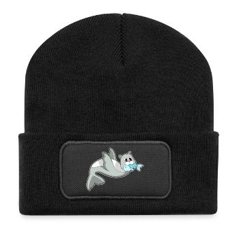 Seal Fish - Recycled Patch Beanie - black - Front